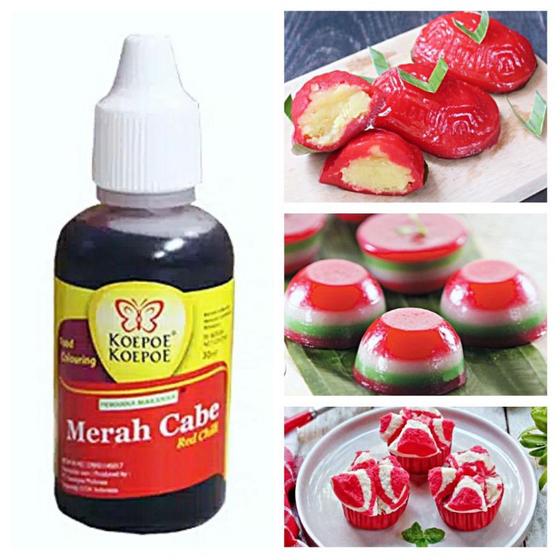 MERAH Red Chili Coloring 30ml koepoe koepoe Food Coloring Drink