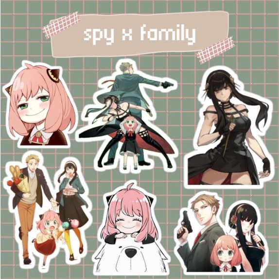 『Anime Stickers』Spy x Family Anime Vinyl Waterproof Sticker Shopee