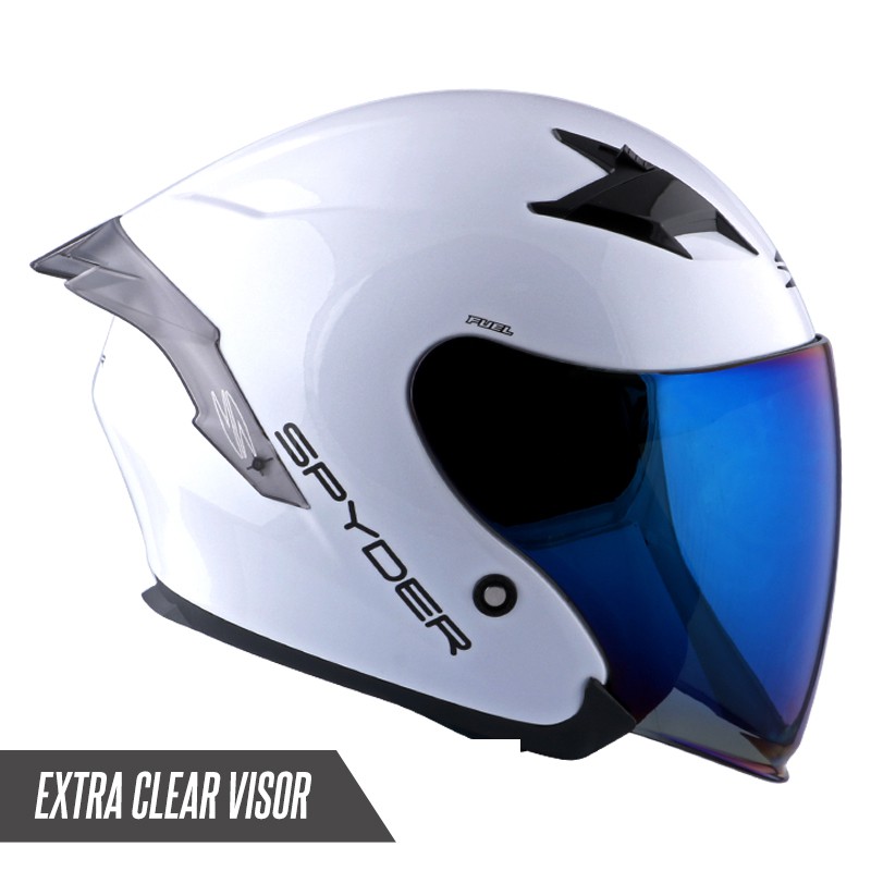 Spyder Openface Helmet with Dual Visor FUEL PD S0 (FREE CLEAR VISOR