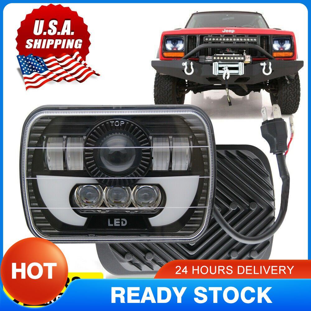 Ethereal_7x6 5X7 120W LED Headlight Halo DRL For 86-95 Jeep Wrangler YJ  84-01 | Shopee Philippines
