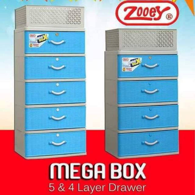 Mega Box Drawer 5layer Stock 3995L Shopee Philippines