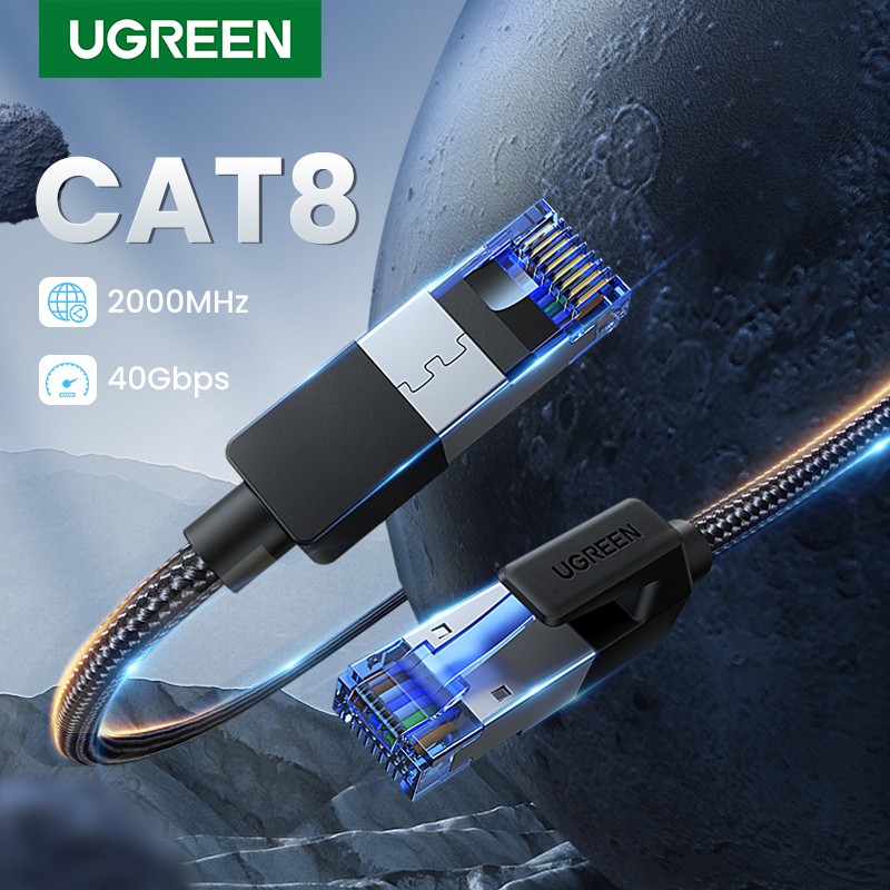 UGREEN Cable CAT8 40Gbps 2000MHz CAT 8 Networking Nylon