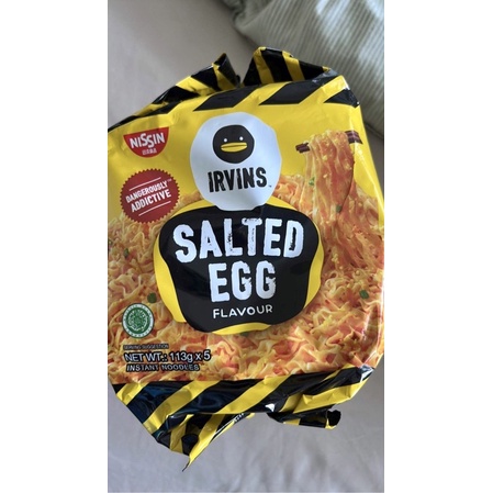 NISSIN IRVINS Salted Egg Flavour Noodles | Shopee Philippines