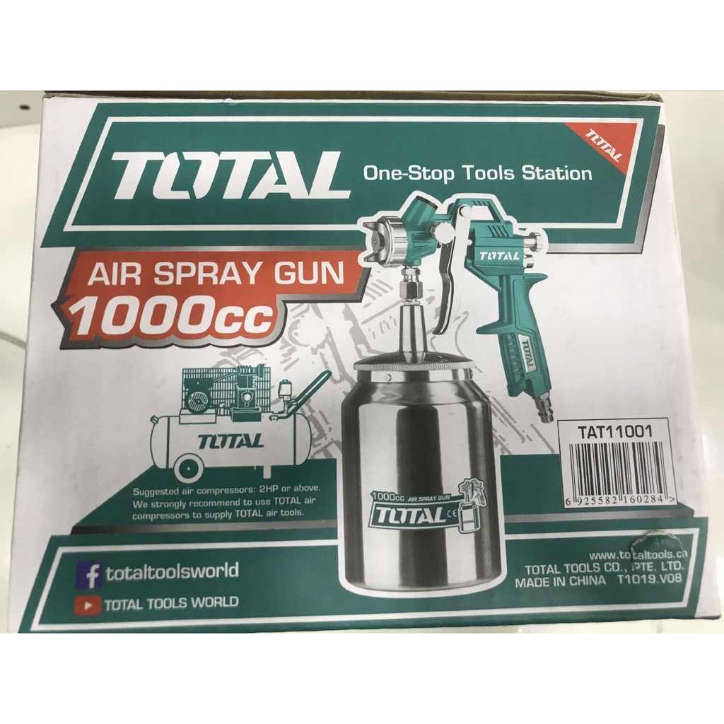 TOTAL TOOLS TAT11001 Air Spray Gun 1000CC(1.5MM) Shopee Philippines