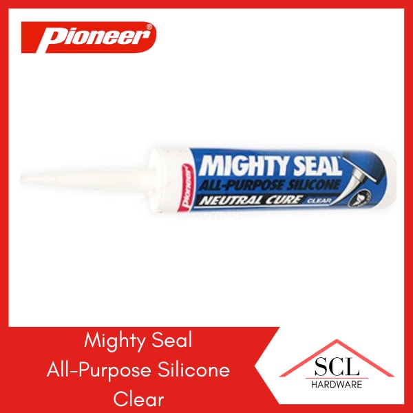 PIONEER Mighty Seal Neutral Cure All Purpose Silicone Sealant Clear