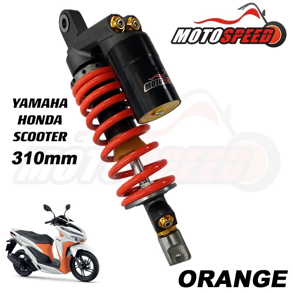 YeStar 1Pc Rear Mono Shock Absorber For Mio Beat FI Click Scoopy And Skydrive 310mm W/ Gas Tank
