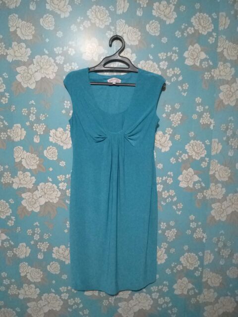 aqua blue casual dress