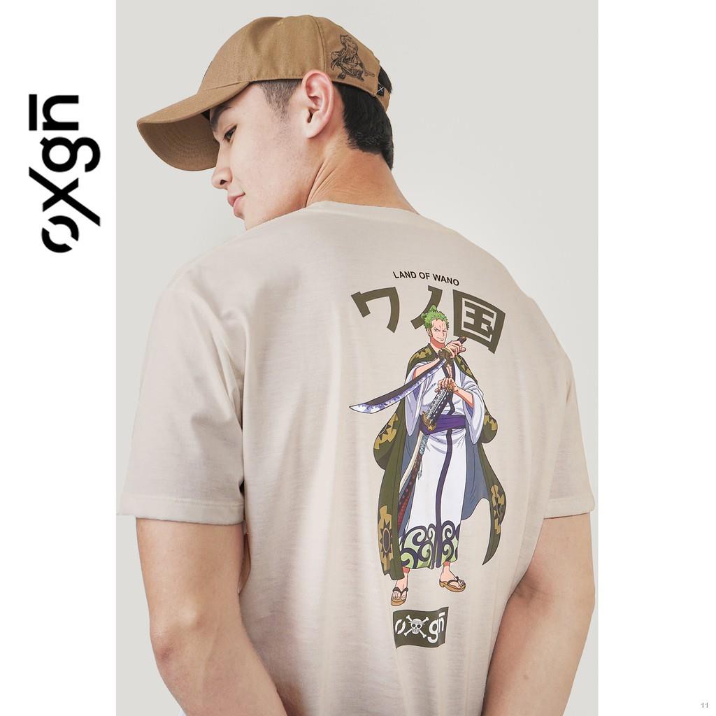 Oxgn Men S One Piece Zoro Easy Fit Tee With Graphic Print Cream Shopee Philippines