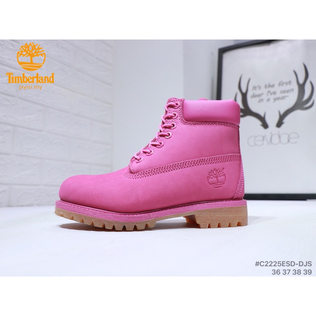 pink and purple timberlands