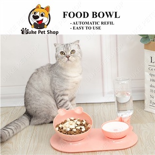 （hot sale)2 In 1 Pet Bowl Automatic Feeder Dog Cat Food Bowl Pet Water Dispenser Drinking Pet Dish P