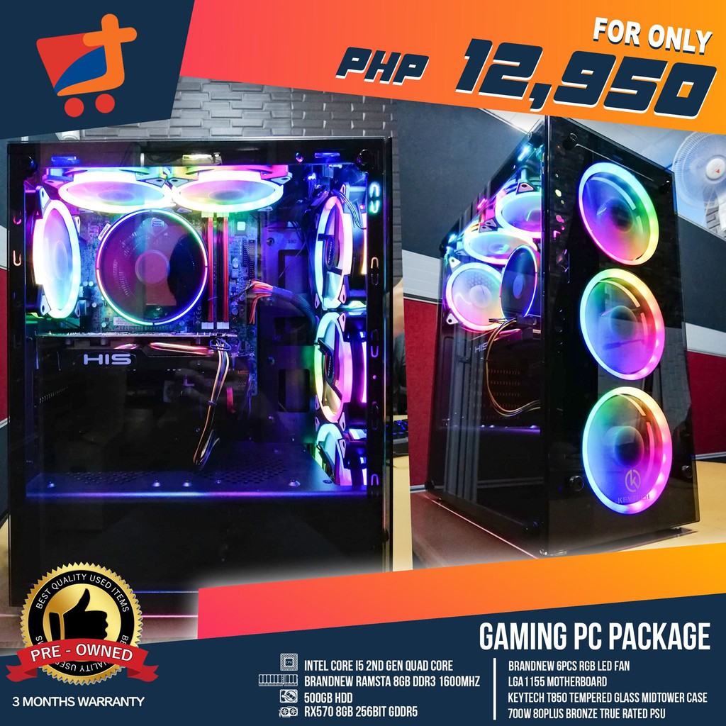 Ttrend Intel Core I5 2nd Gen With Radeon Rx570 Gaming Pc Gaming Rig Shopee Philippines