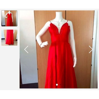 js prom gown red