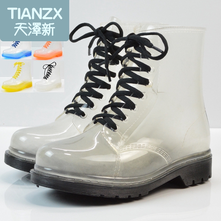 clear plastic rain boots over shoes