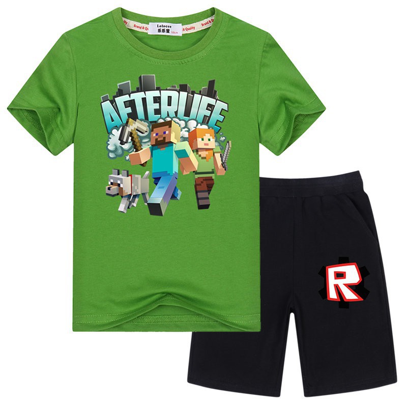 boy summer set kids roblox clothes shirt shorts cartoon suit shopee philippines