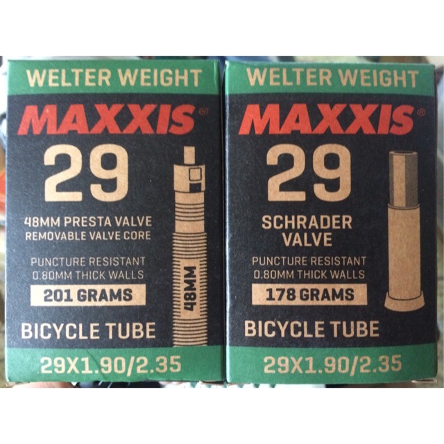 1 Pair 2X Schrader Valve Inner Tubes 29/" Various Sizes