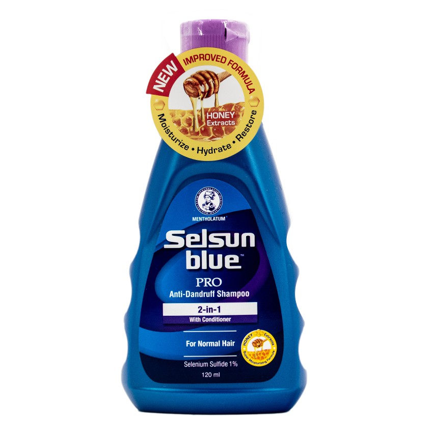 Selsun Blue 120ML Bottle Pro AntiDandruff 2in1 Shampoo and