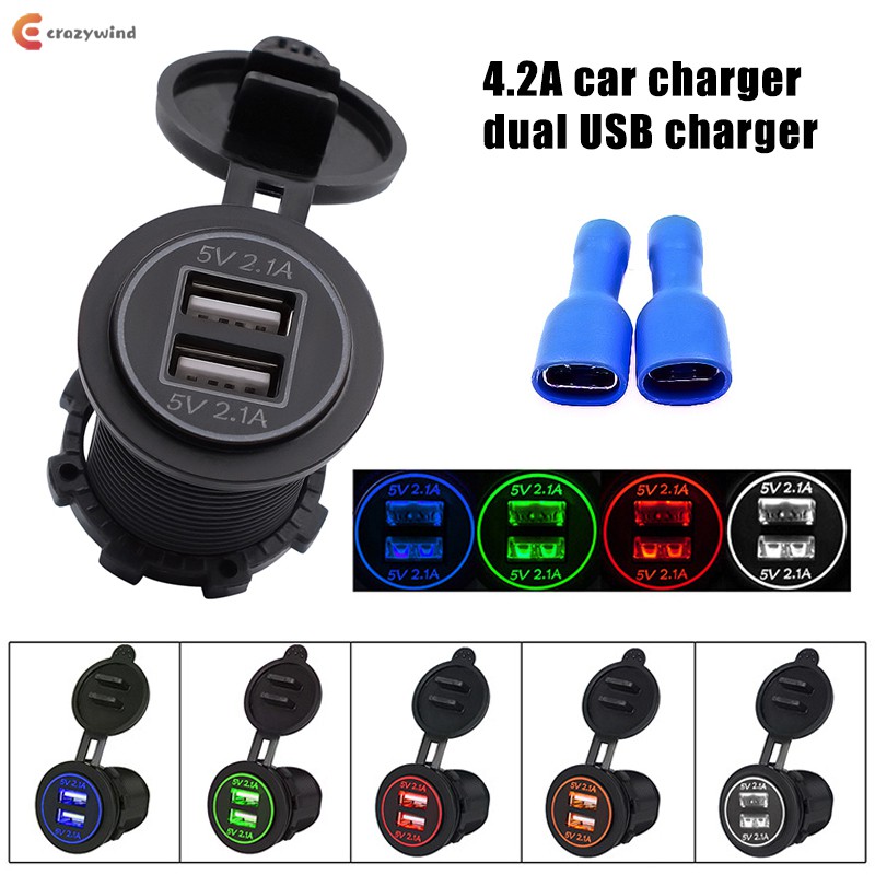2 USB Slots Car Cell Phone Charger With 
