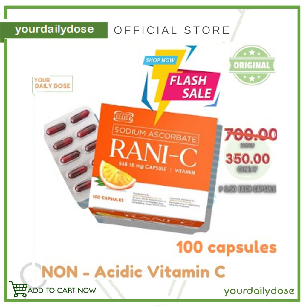 On hand Rani C 568.18mg Sodium Ascobate Non Acidic Vitamin C Capsule