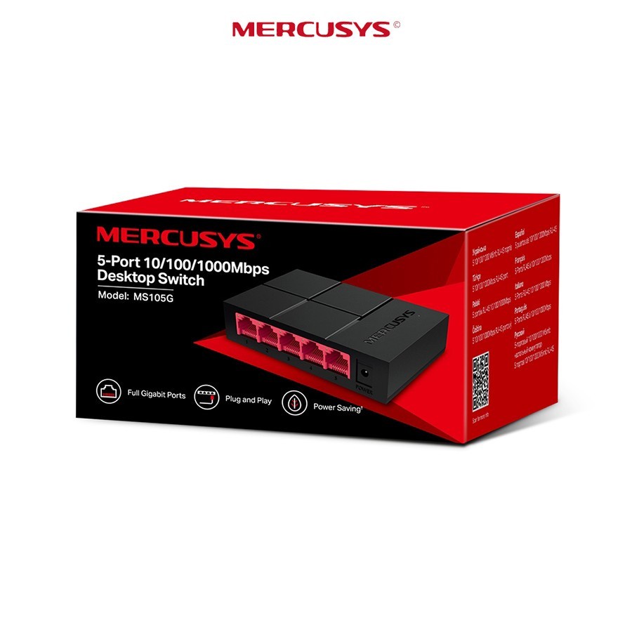 Mercusys Switch MS105G 5 Port Gigabit 10/100/1000m HUB Switch Shopee