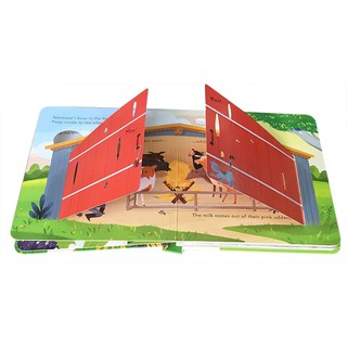 【Ready Stock】Peep Inside Farm English 3D Flap Picture Books Baby English Books for Children Gift