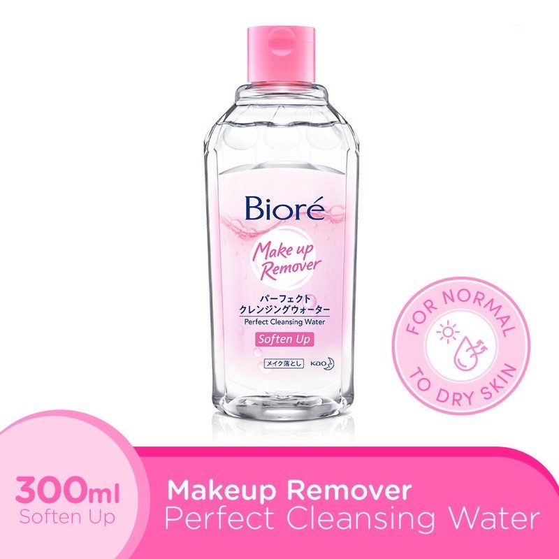 Biore Makeup Remover Perfect Cleansing Water Soften Up 300 ml | Shopee ...