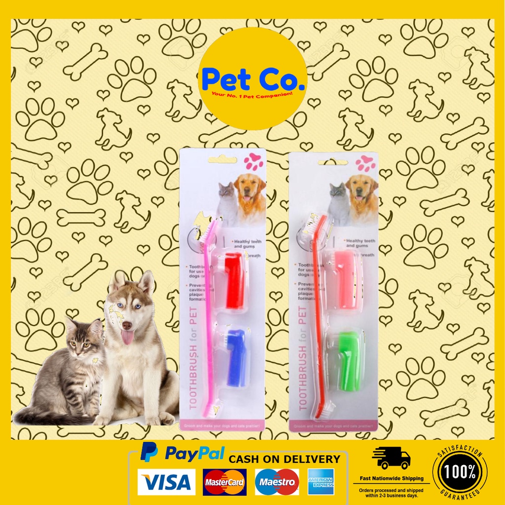 (3pcs)~Pet Toothbrush Set Cat Dog toothbrush