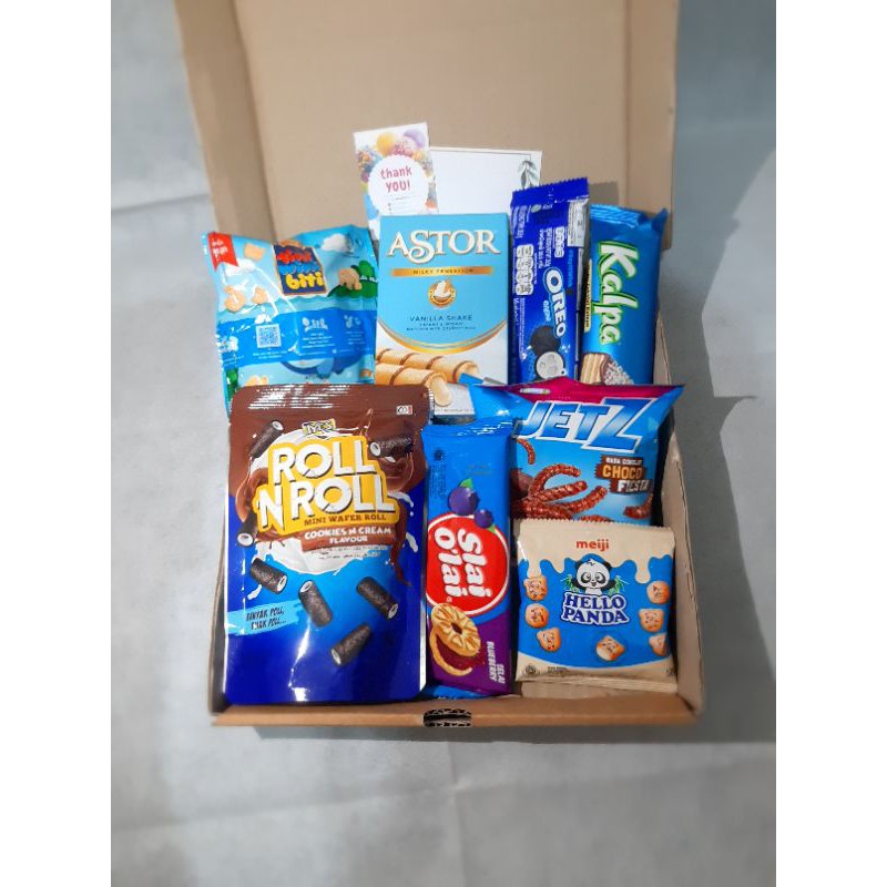 Snack BOX Blue GIFT BOX Blue SNACK BOX Graduation SNACK BOX Birthday