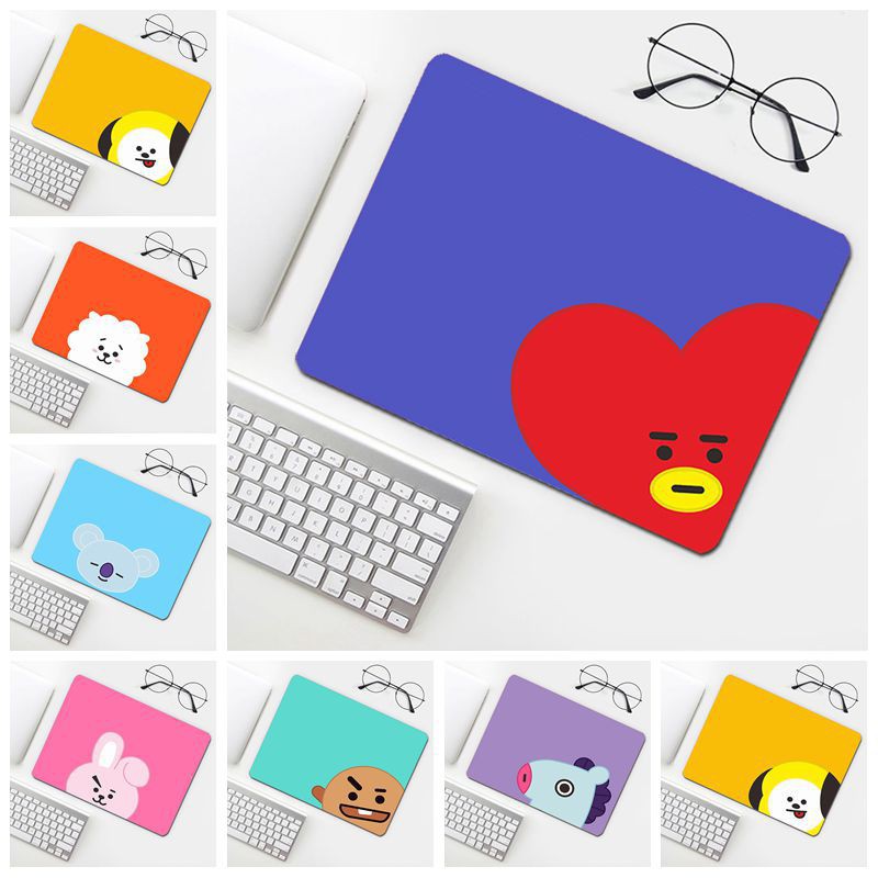 KPOP BTS BT21 Lovely Modeling Mousepad Student Mini Nonslip Mouse Pad