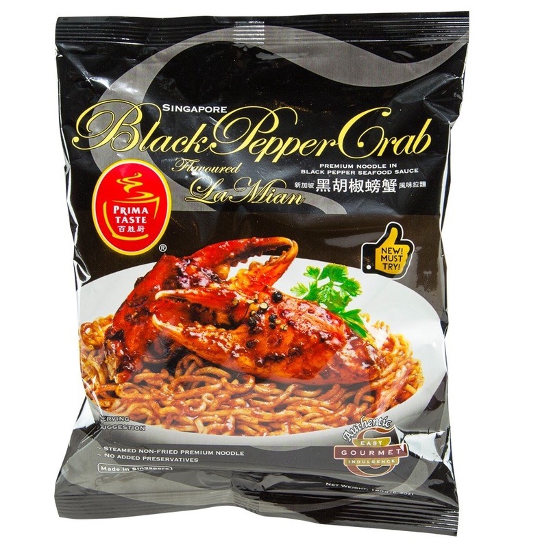Prima Taste Black Pepper Crab La Mian Premium Instant Noodles 180g (Singapore) presyo ₱135
