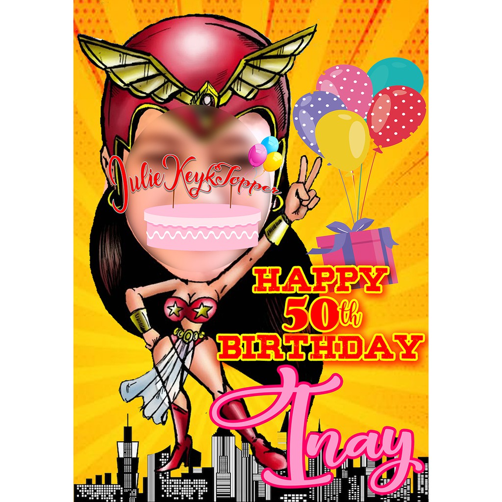 Cake Topper - Wonder Woman/Darna/Super Girl/Super Woman/Super Teacher