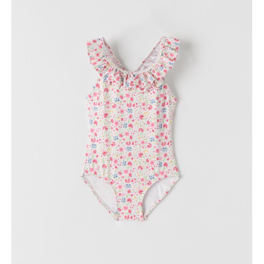 ZARA FLORAL SWIMSUIT WITH RUFFLES | Shopee Philippines