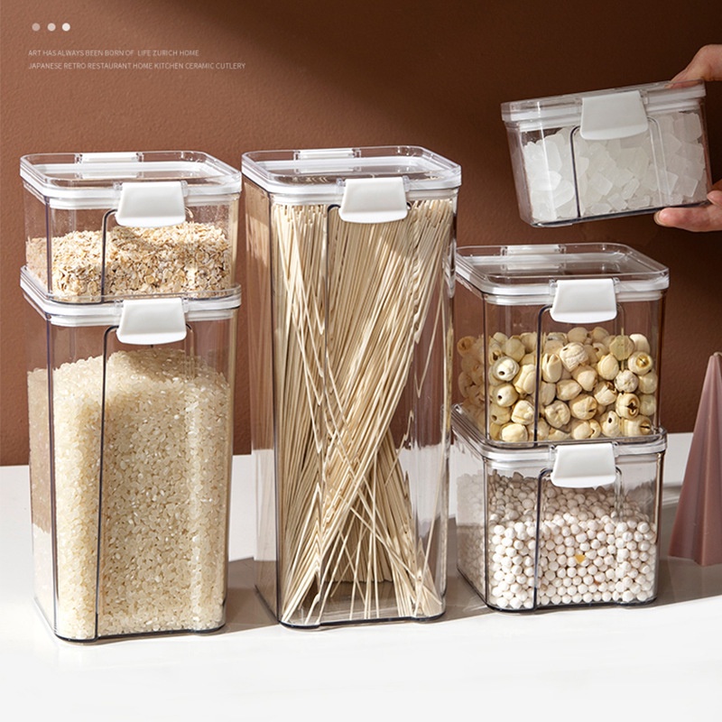 Food Storage Container Plastic Kitchen Fridge Noodle Box Multigrain ...