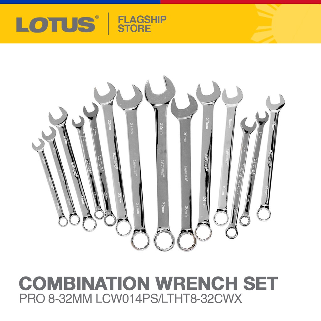 Lotus Combination Wrench Set Pro 832MM LCW014PS/LTHT832CWX Hand Tools Shopee Philippines