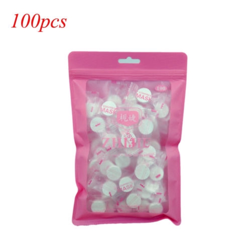 50/100pc Compressed Cotton Facial Face Mask Sheet Paper Natural Skin Care