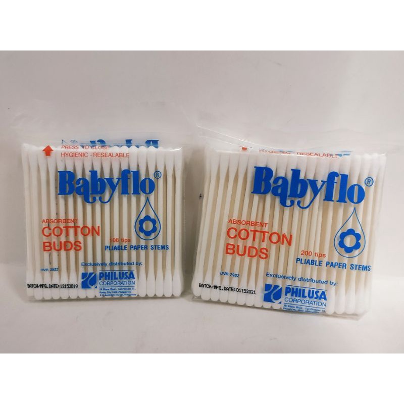 Babyflo Absorbent Cotton Buds (Pliable Paper Stems) Shopee Philippines