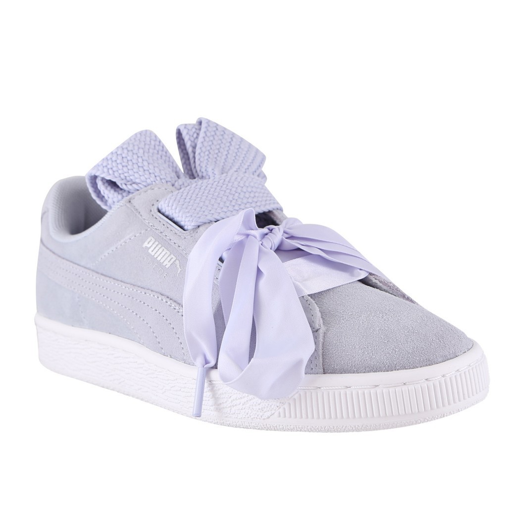 puma suede heart lavender