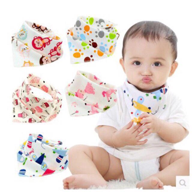 9# Mimgo Store 4Pcs Infant Kids Baby Unisex Feeding Saliva Towel Dribble Triangle Bandana Bibs 