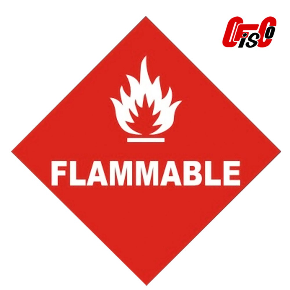 Flammable Decal Sticker 5" x 5" (Red) Shopee Philippines