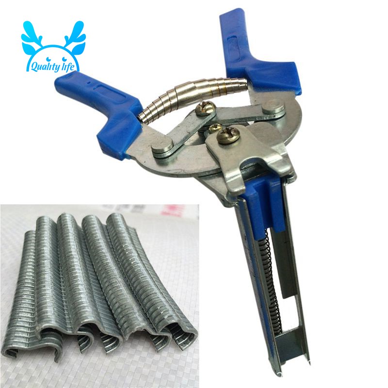 1 pc Hog Ring Plier and 600pcs M Clips Chicken Cage Welding Tools