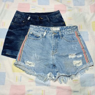 flowy denim shorts