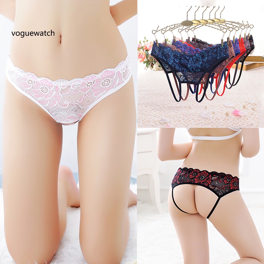 Women Sexy Low Waist Lace G String Underwear See Through