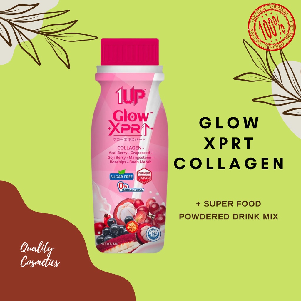 1UP GLOW XPRT Collagen + Superfood Powdered Drink Mix Anti Aging drink