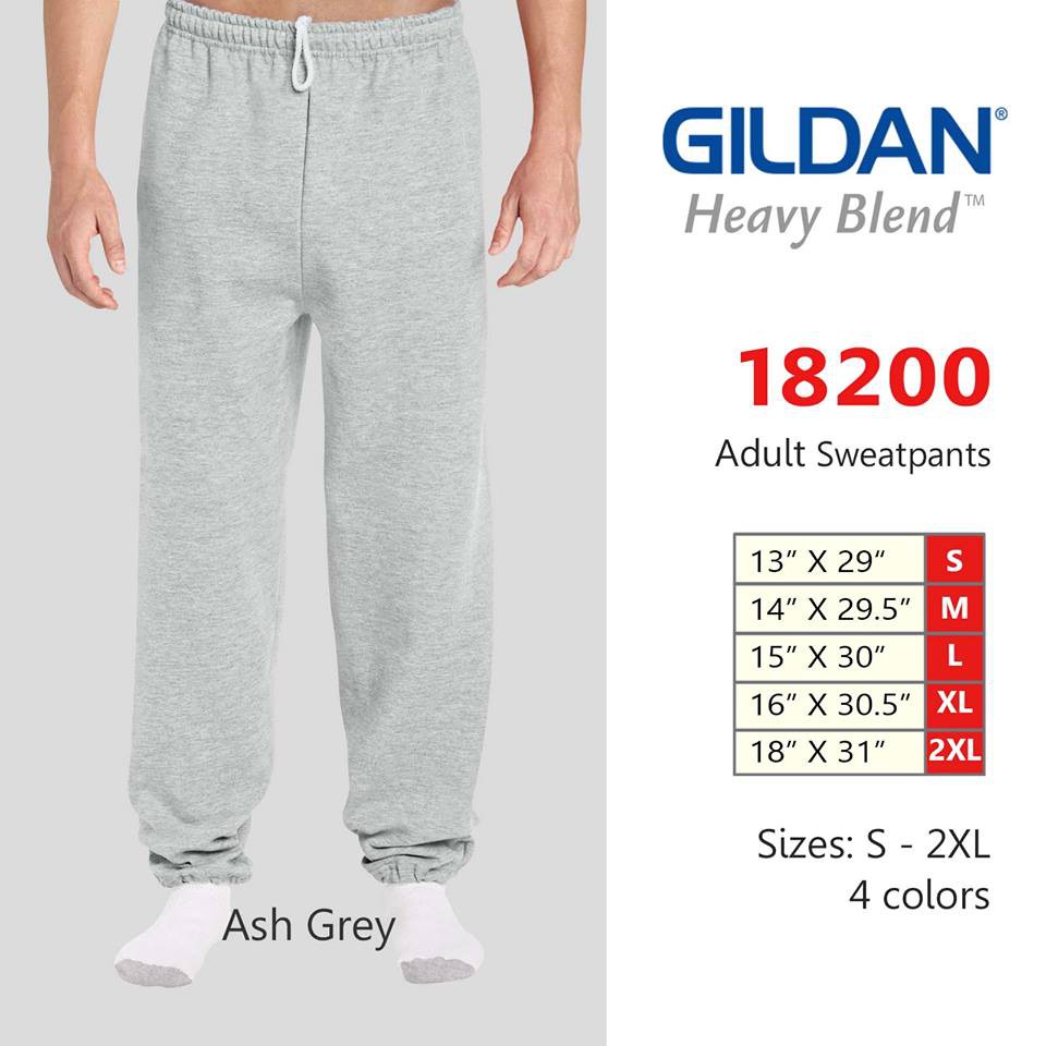 Gildan Sweatpants / Joggers 18400 Heavy Blend Adult Open Bottom (8 Colors  Available) - 5327