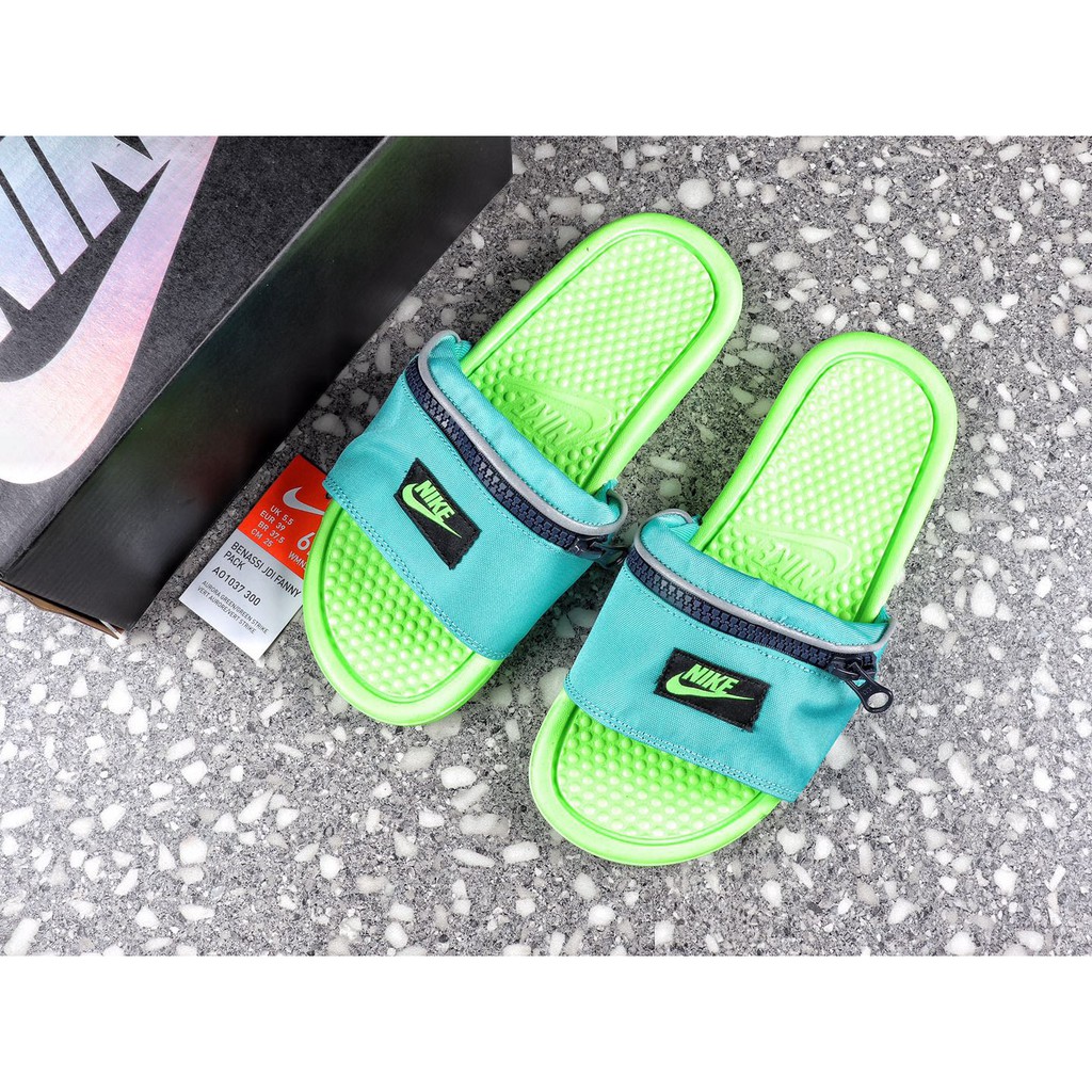 nike benassi slides fanny pack