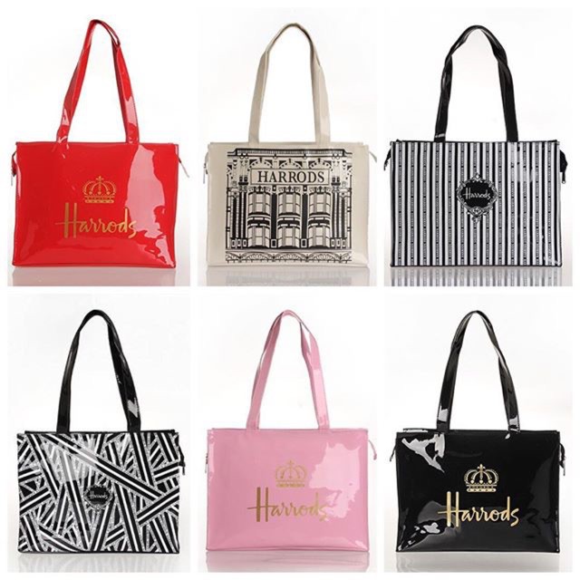 harrods black tote bag