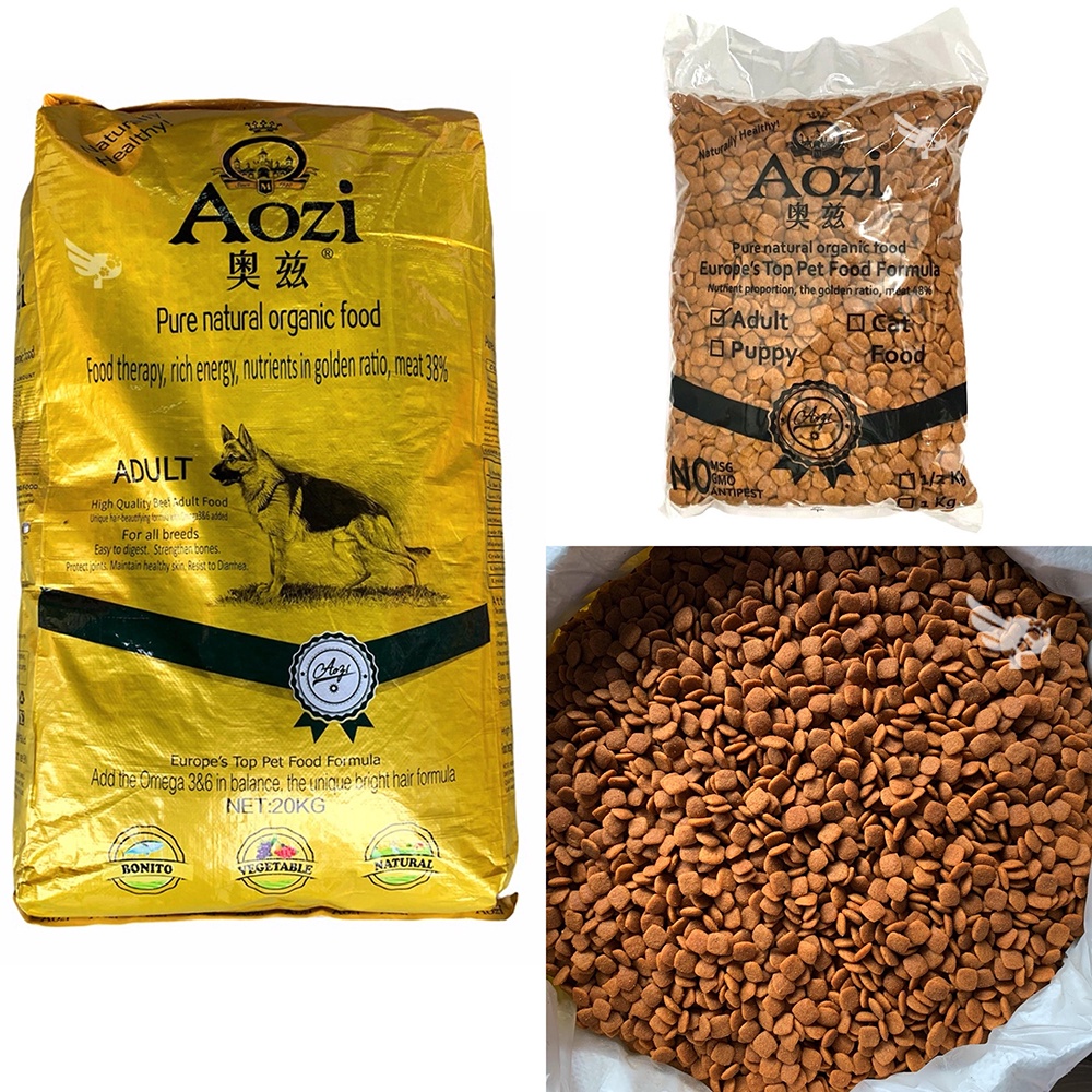 Aozi Organic Dog Food for ADULT 1kg REPACKED (Beef Flavor) – For all breeds –  Dog Food Philippines