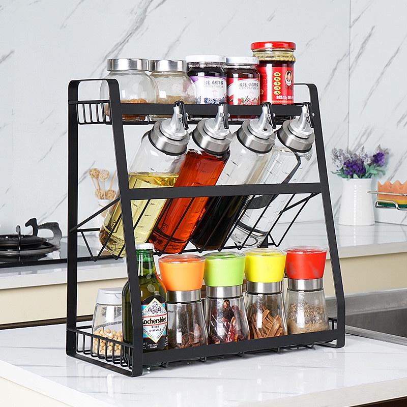 ZEM 3Tier Spice Rack Condiment Seasoning Storage Organizer For Kitchen ...