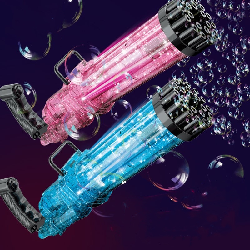 New Gatling Bubble Machine 21 Hole Automatic Bubble Guns For Kids