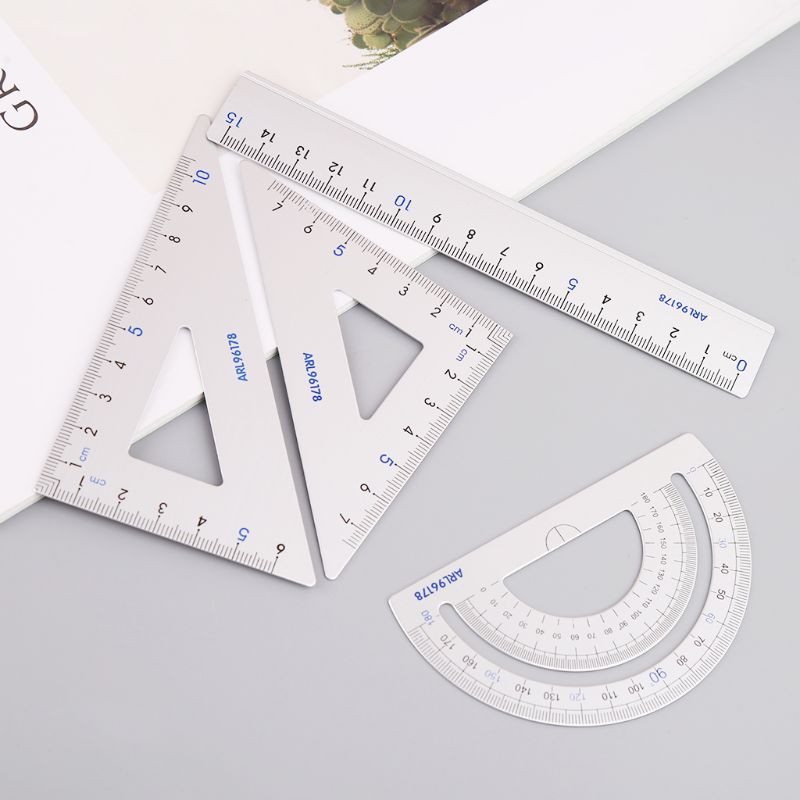 SET SQUARE TEMPLATE PROTRACTOR KOH-I-NOOR SCALE SCHOOL OFFICE MATH GEOMETRY NEW 