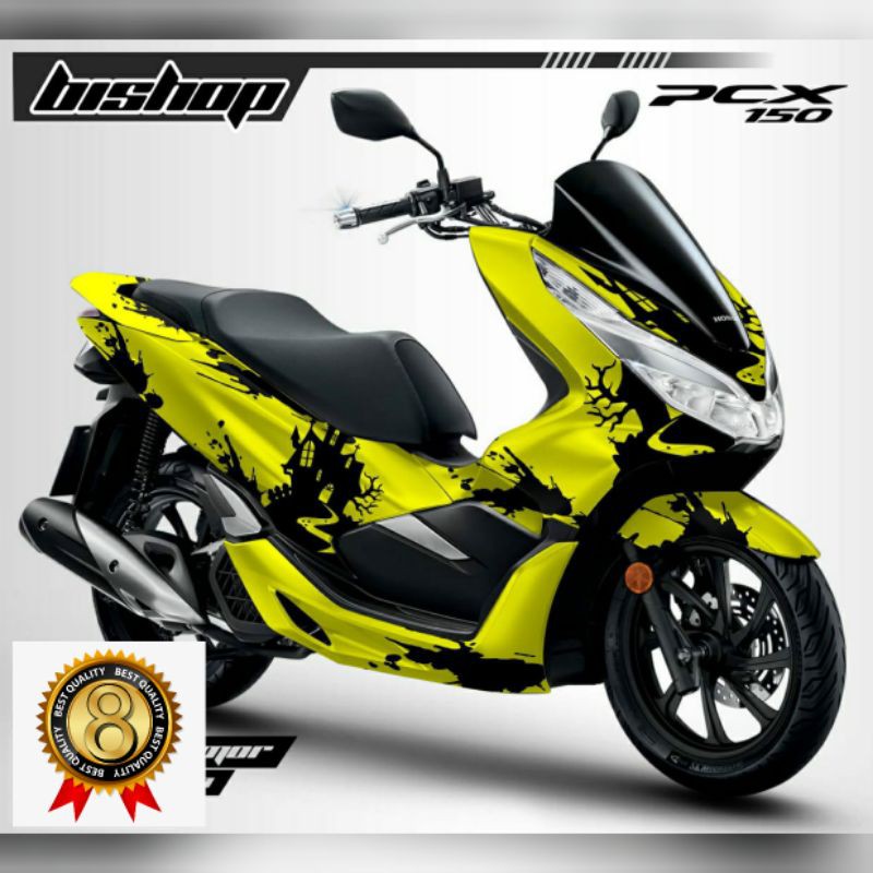 Pcx 150 Full Body Sticker Decal Variations Yellow Black | Shopee ...